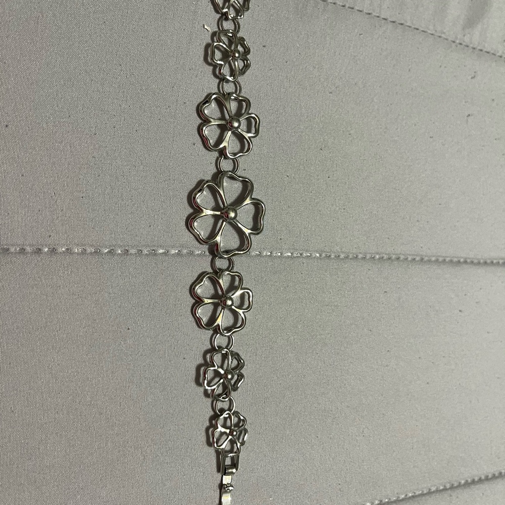 Silver Floral Bracelet